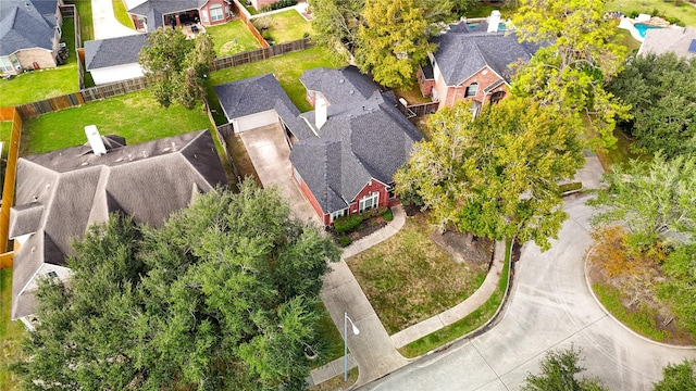 bird's eye view featuring a residential view