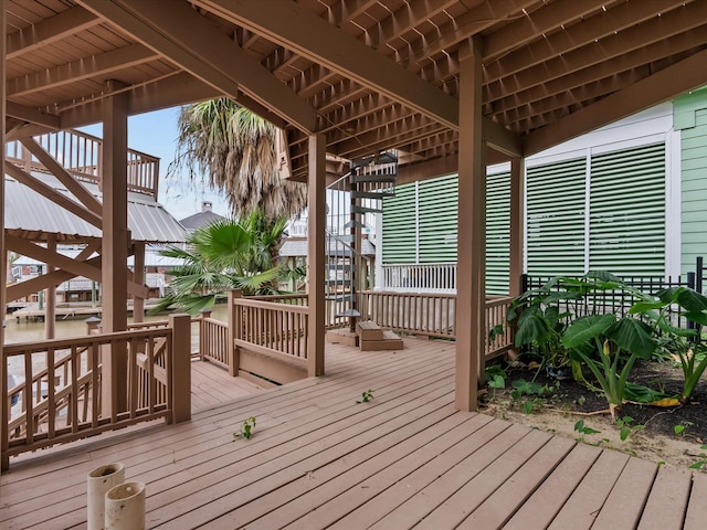 view of wooden terrace