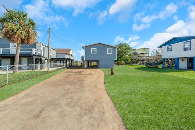 exterior space with a yard