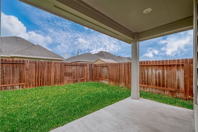 view of yard with a patio