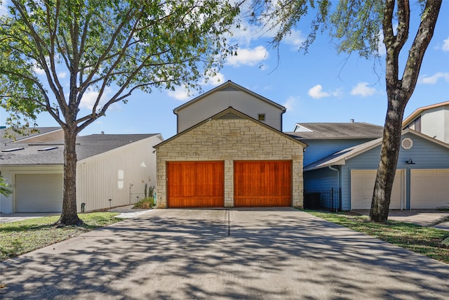 view of front facade with a garage