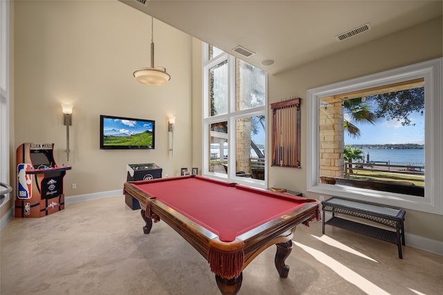 game room featuring billiards