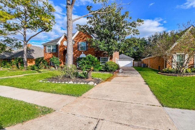 view of front of house with a front yard