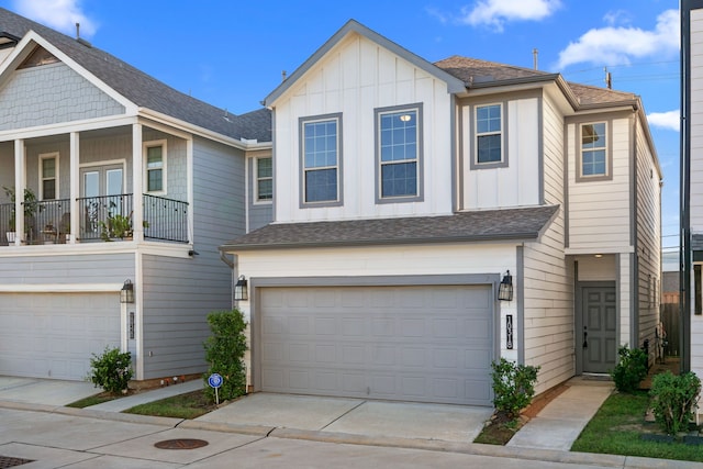 view of property with a garage