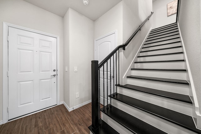 entryway featuring dark hardwood / wood-style flooring