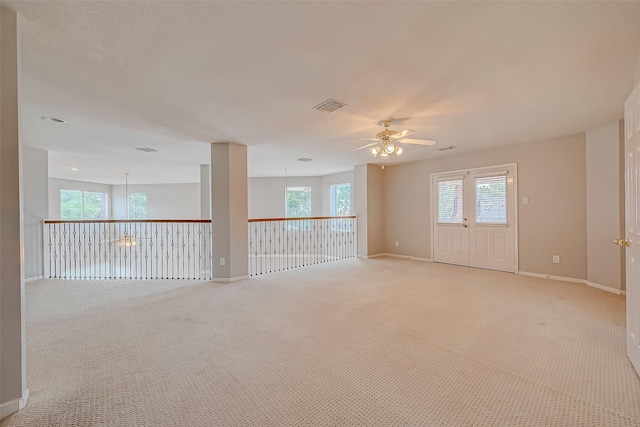 2519 Meadow Tree Ln, Spring, TX 77388 - empty room with ceiling fan and light colored carpet