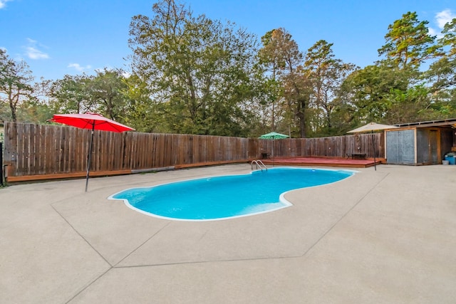 view of pool with a patio