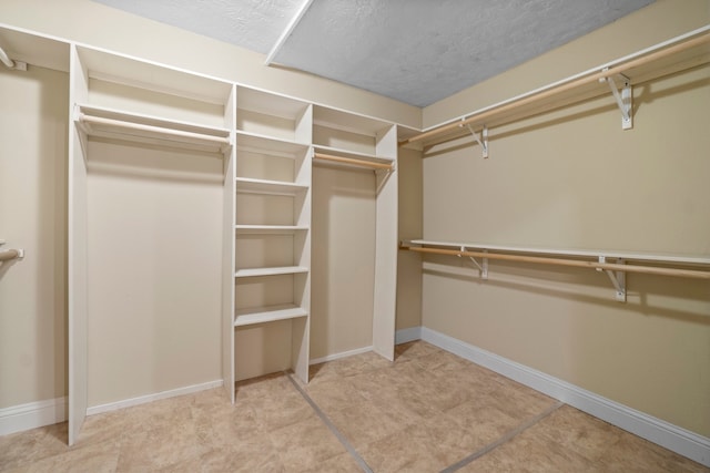 view of walk in closet