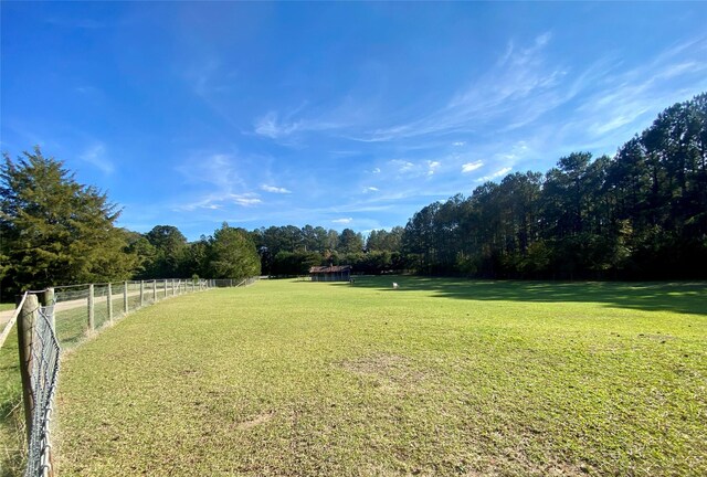 view of yard featuring a rural view