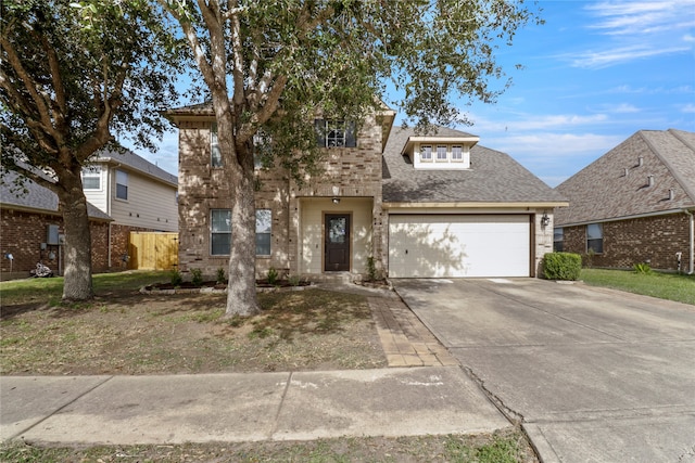 view of front of house featuring a garage