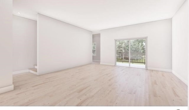 unfurnished room featuring light wood-type flooring