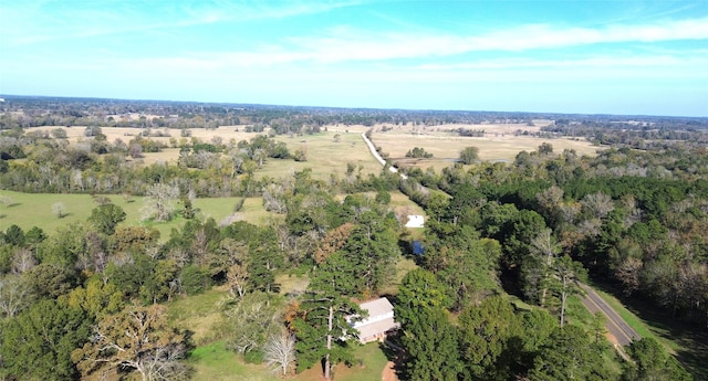 drone / aerial view featuring a rural view