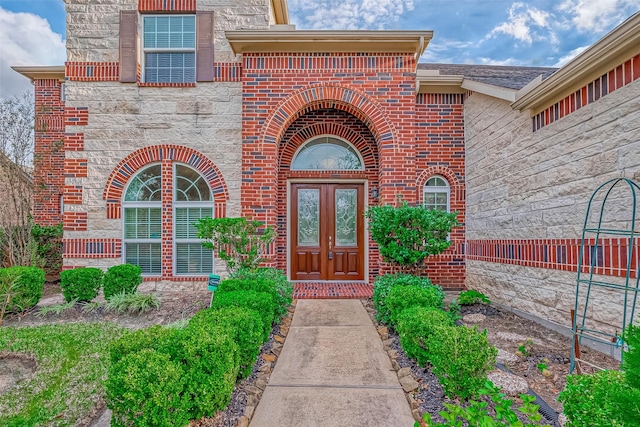 entrance to property with french doors