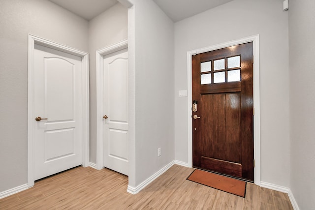 entrance foyer featuring light hardwood / wood-style flooring