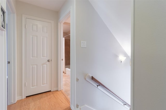 hallway featuring light hardwood / wood-style floors