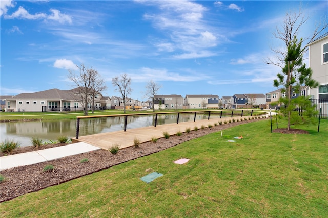 exterior space featuring a water view