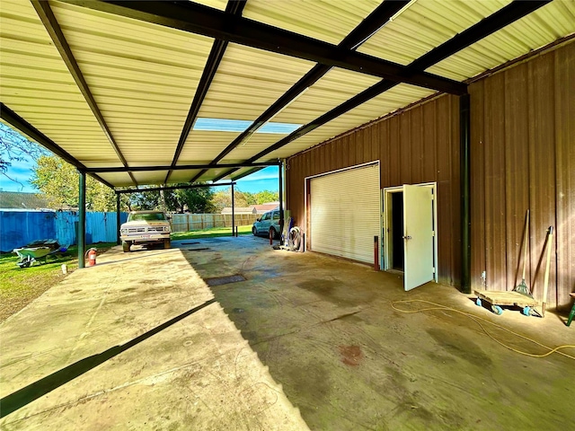 8766 Beauxart Garden Rd, Beaumont, TX 77705 - exterior space featuring fence and a detached garage