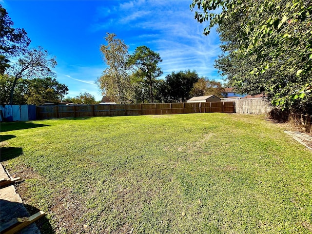 8766 Beauxart Garden Rd, Beaumont, TX 77705 - view of yard featuring a fenced backyard