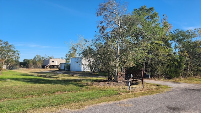 view of front of home with a front yard