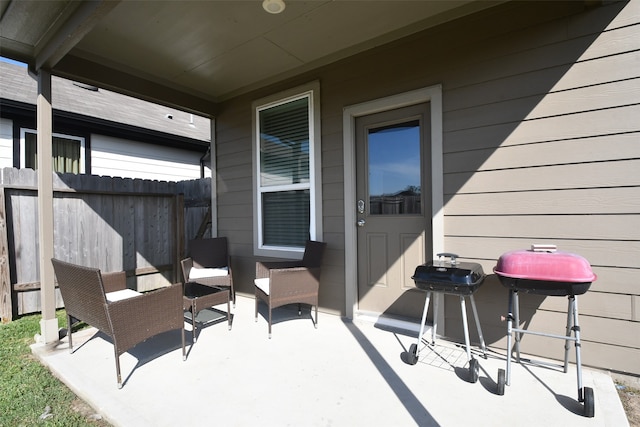 view of patio / terrace with area for grilling