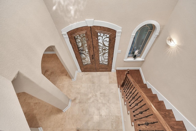 entryway with french doors