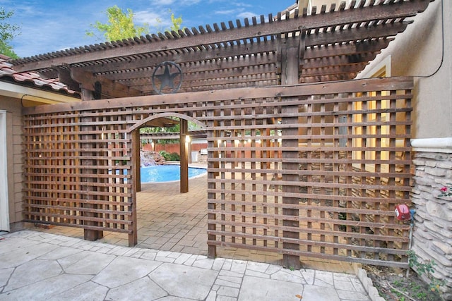 view of patio / terrace with a pergola