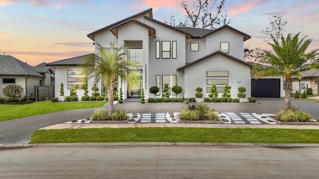 view of front facade with a garage