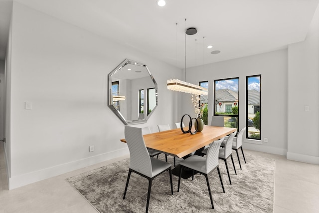 view of dining room