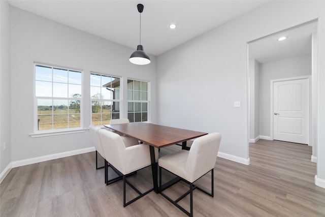 dining room featuring light hardwood / wood-style floors