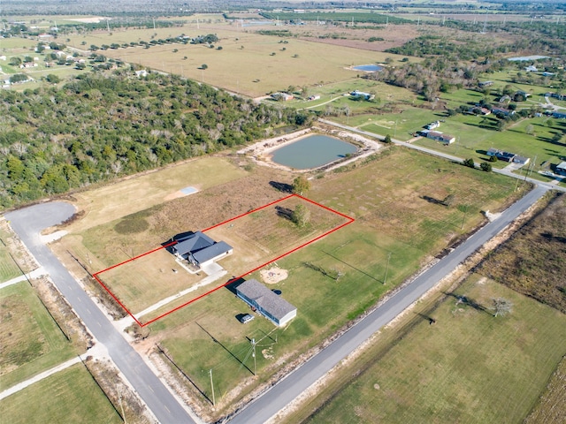 bird's eye view featuring a rural view