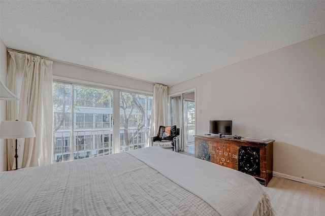 bedroom featuring a textured ceiling