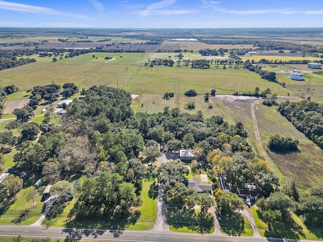 aerial view featuring a rural view