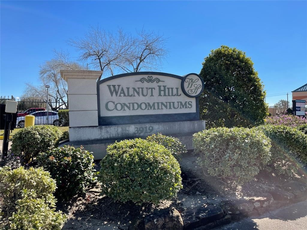 view of community sign