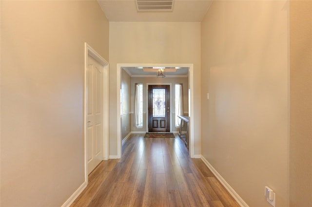 entryway featuring dark hardwood / wood-style floors