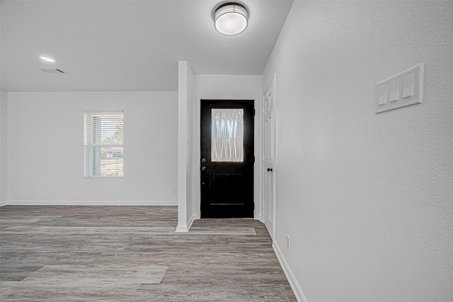 foyer featuring light wood-type flooring