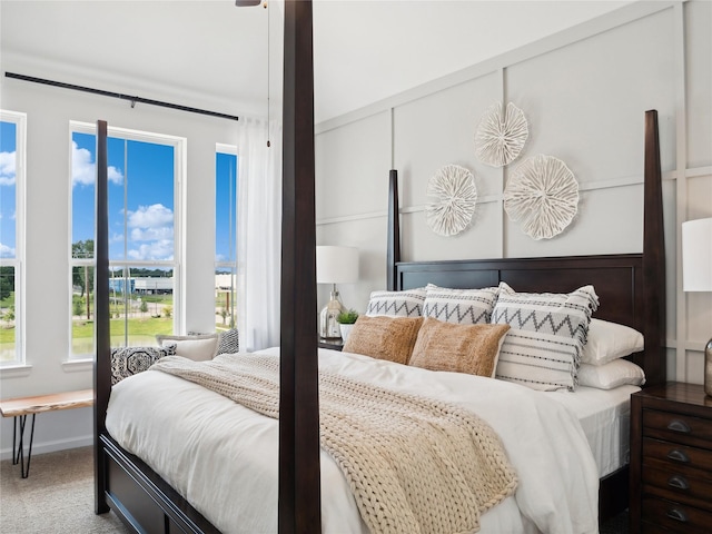 view of carpeted bedroom