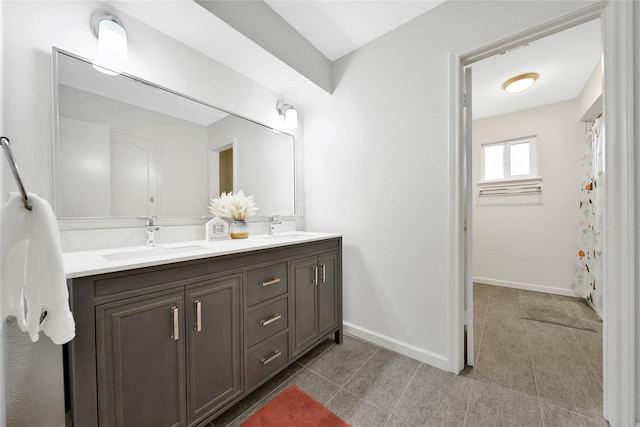 bathroom with vanity