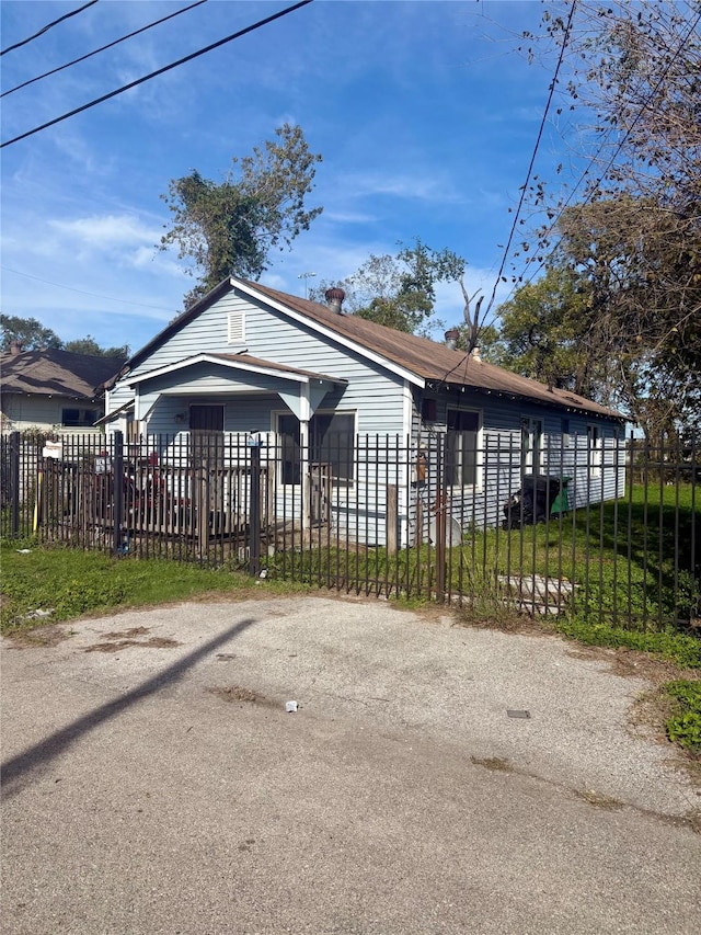 view of bungalow-style home