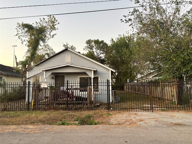 view of bungalow