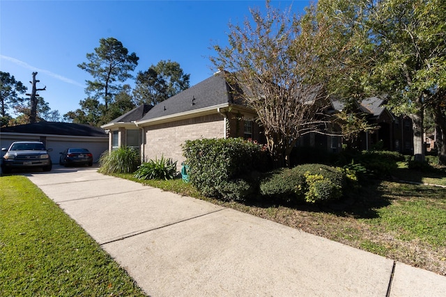 view of home's exterior featuring a yard