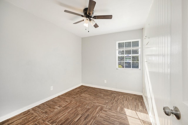 empty room with ceiling fan