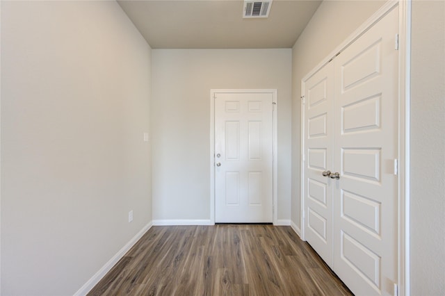 interior space featuring dark hardwood / wood-style floors