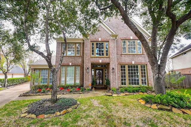 tudor house with a front yard