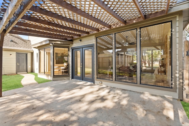 view of patio / terrace with a pergola