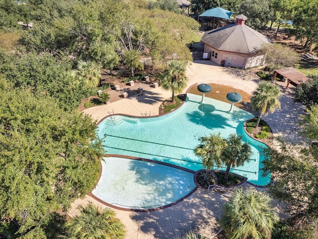 view of pool featuring a patio area