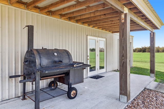 3110 Jack Beaver Rd, Santa Fe, TX 77517 - view of patio / terrace with area for grilling and french doors