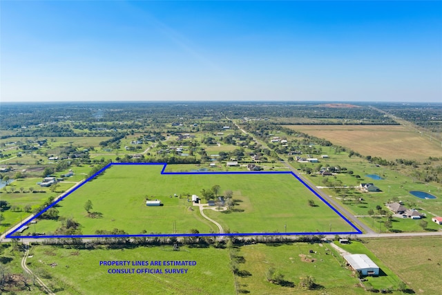 3110 Jack Beaver Rd, Santa Fe, TX 77517 - birds eye view of property with a rural view