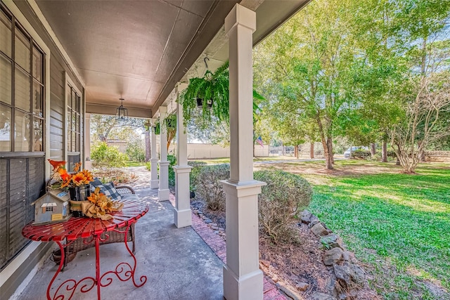 view of patio / terrace featuring a porch