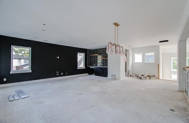 view of unfurnished living room