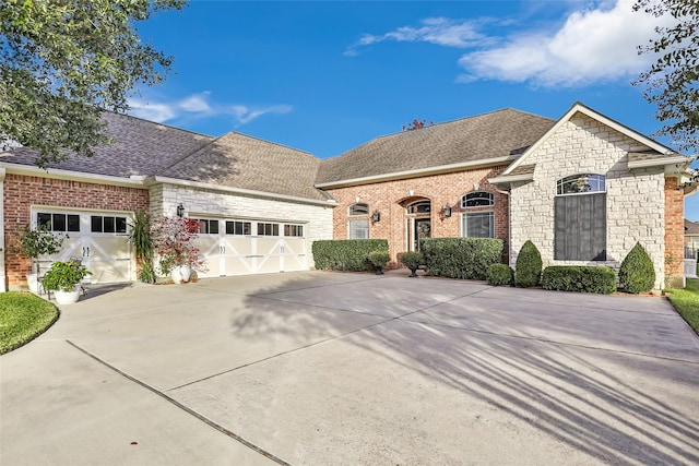 view of front of house featuring a garage